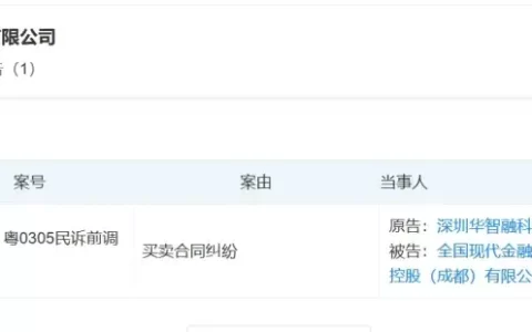 华智融出手，将现代金控告上法庭