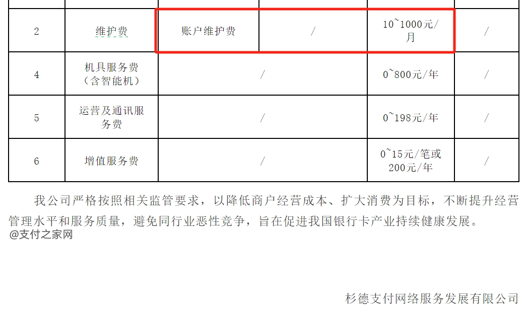 千元月费逐年翻倍？杉德支付新增“风险账户管理费”存争议