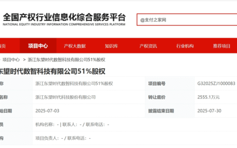 “东付通”51%股权挂牌转让，转让底价2555.1万元
