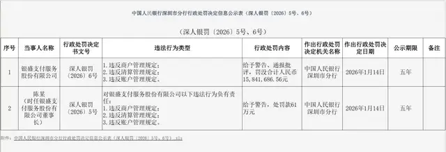 银盛支付三摘“天价罚单”，合计罚没超6000万元