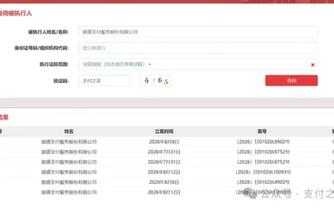 老牌支付公司银盛支付，再列被执行人！
