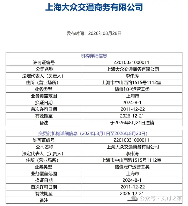 上海，又一张支付牌照被注销！