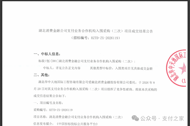 6家支付机构，入围湖北消费金融！