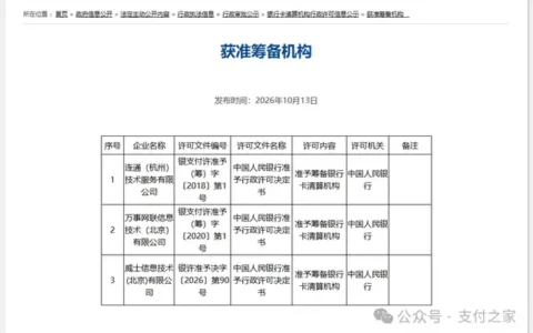 央行公示！Visa筹备境内清算机构