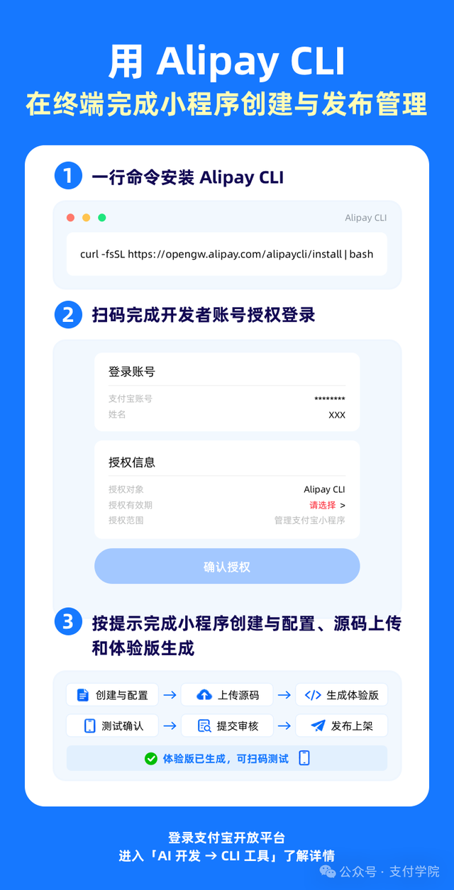 支付宝新工具“Alipay CLI”来了！